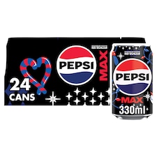 Pepsi Max No Sugar Cola Cans 24x330ml