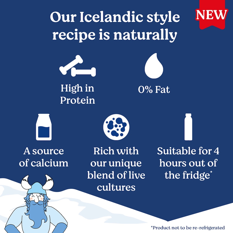 image 1 of Danone Skyr 0% Fat High Protein Vanilla Yoghurt Drink 270g