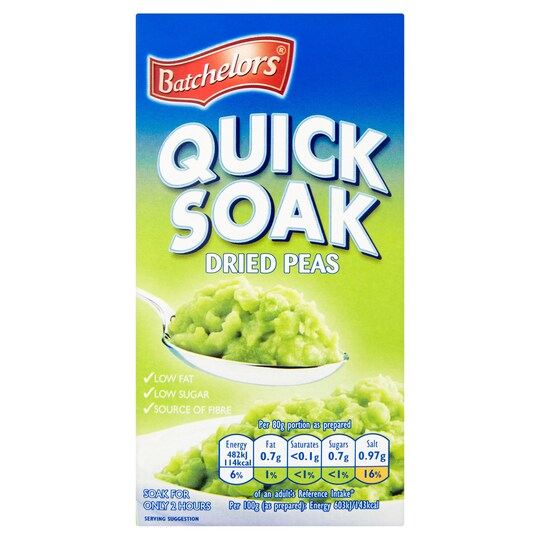Batchelors Quick Soak Dried Peas 250G Tesco Groceries