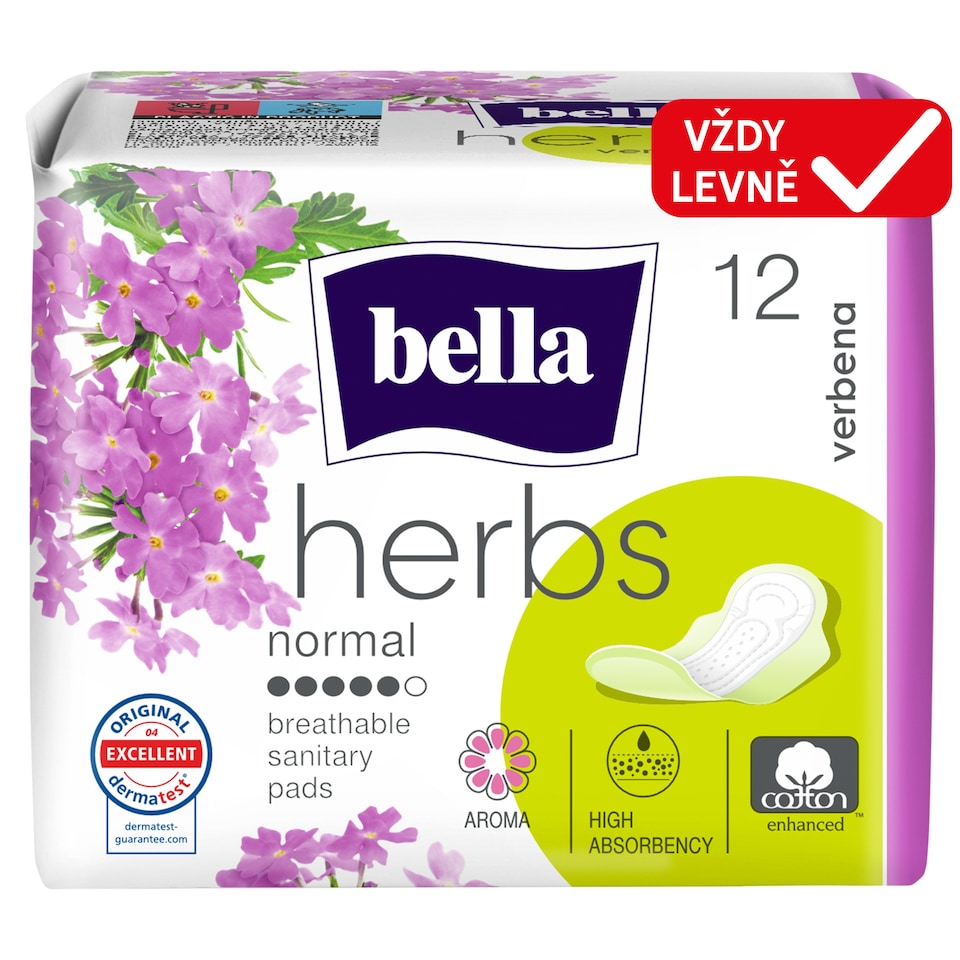 Bella Herbs Verbena parfémované hygienické vložky 12 ks