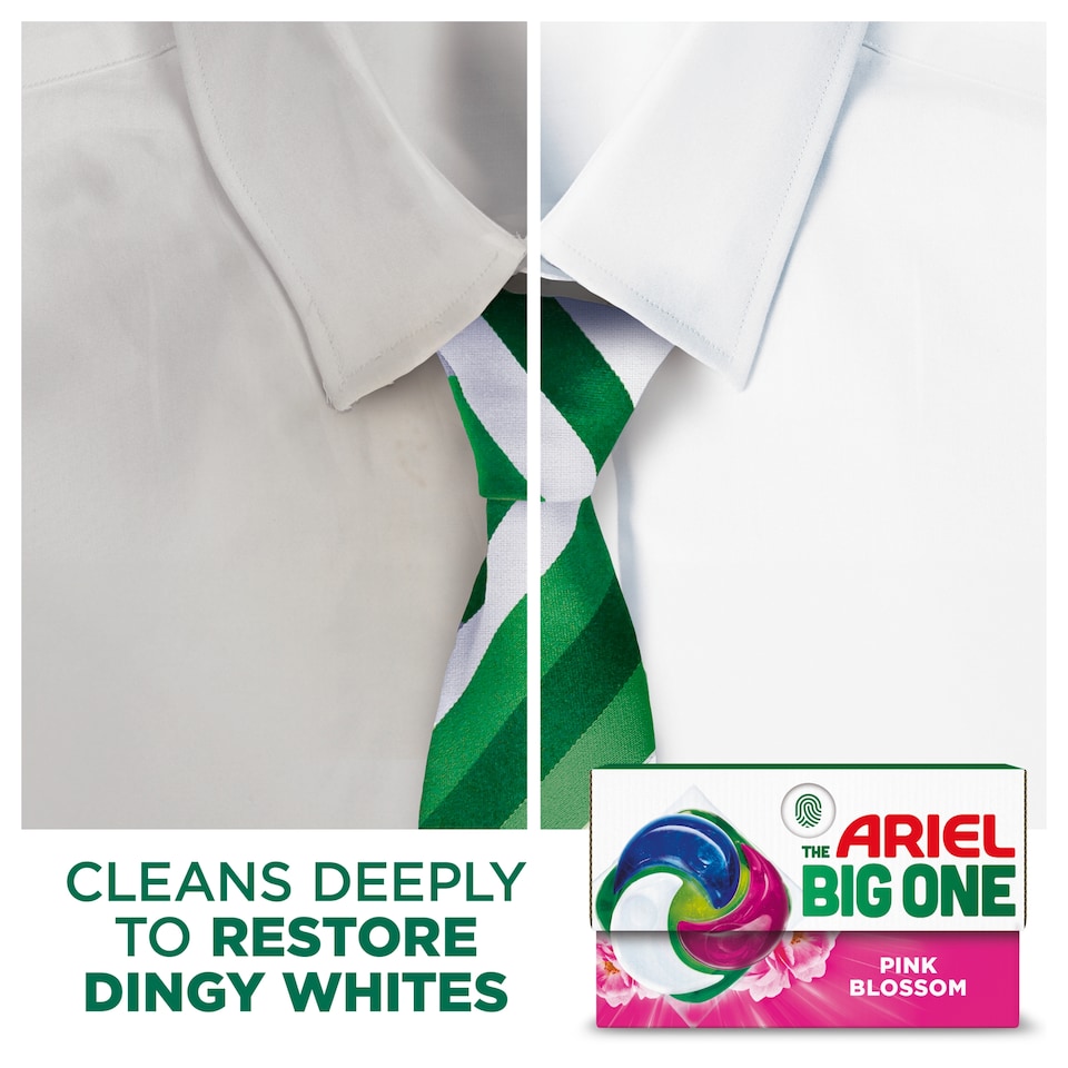 image 1 of Ariel The Big One Pink Blossom Washing Liquid Pods 21 Washes 762.3g