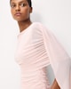 image 3 of F&F Ruched Draped Mini Dress in Pink