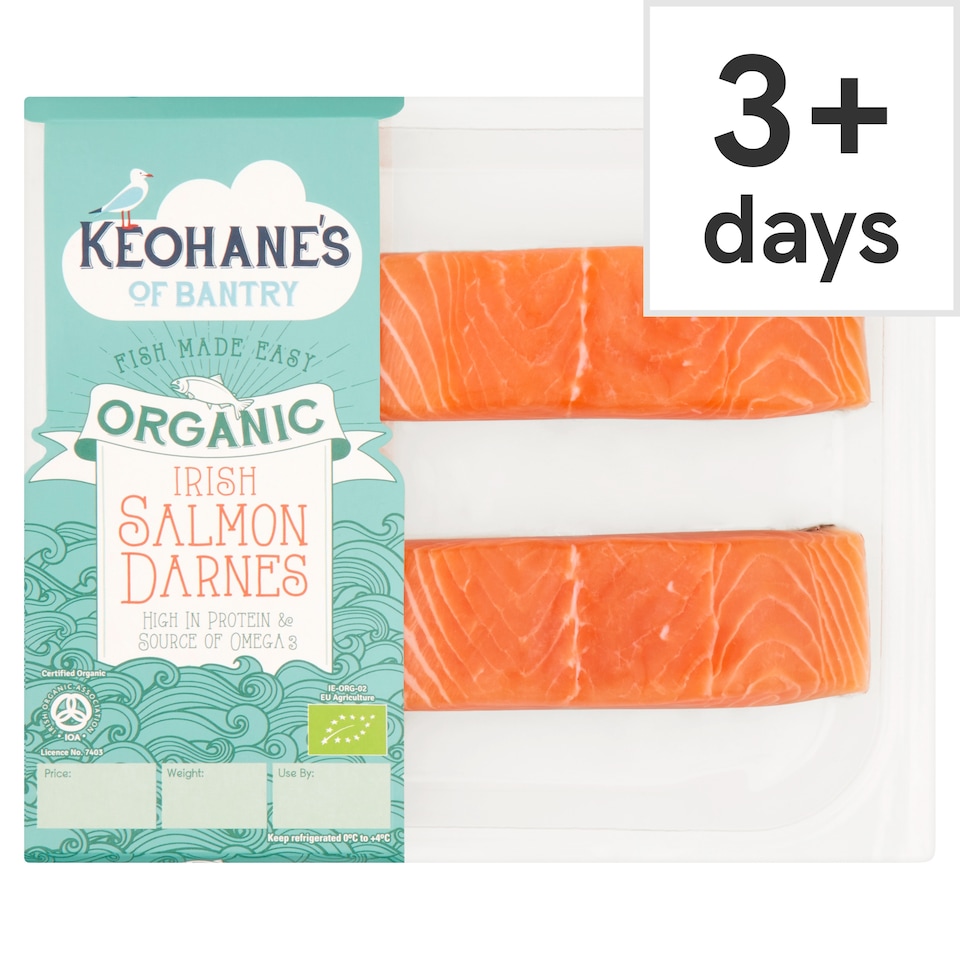 Keohane's Of Bantry Organic Salmon Darnes 240G