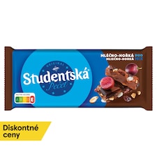 ORION ŠTUDENTSKÁ PEČAŤ Milk-Dark Chocolate with Peanuts, Raisins and Jelly 170 g