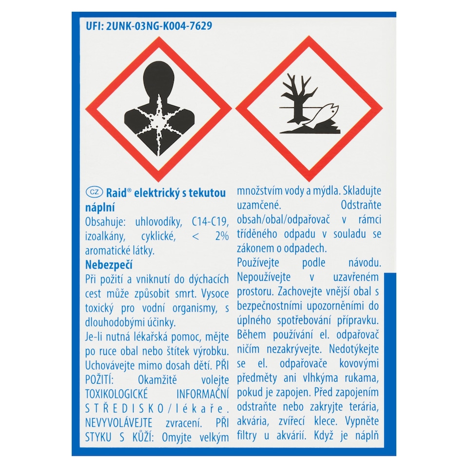 Obrázek 1 pro produkt Raid Elektrický insekticid s tekutou náplní 21ml