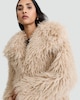 image 4 of The F&F Edit Shaggy Faux Fur Coat in Brown