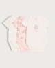 image 1 of Disney Bambi and Thumper 3-Pack Pure Cotton Bodysuits in Multi Pink
