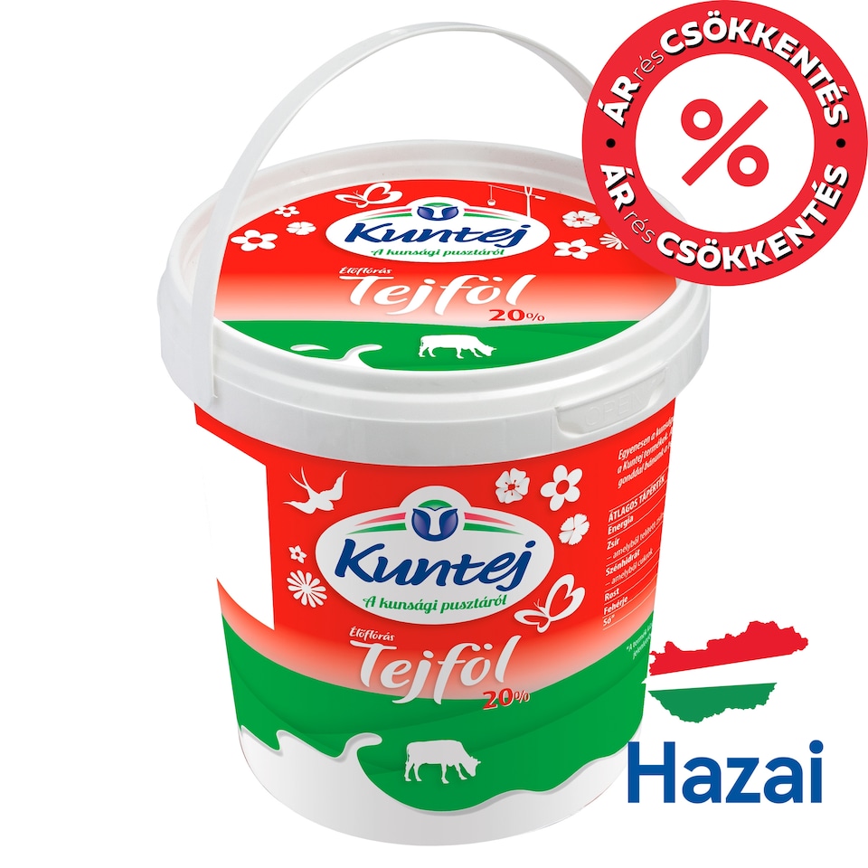 Kuntej élőflórás tejföl 20% 800 g