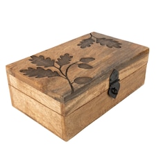 Candlelight Dark Mango Wood Trinket Box