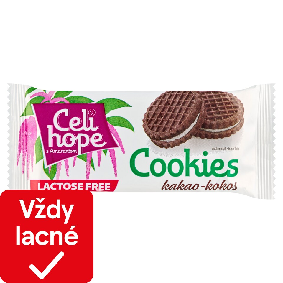 Celihope Lactose Free Cookies kakao-kokos 36 g