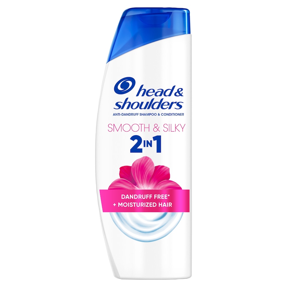 image 1 of Head & Shoulders Smooth & Silky 2in1 Anti Dandruff Shampoo 330ml. Fresh Clean Feeling