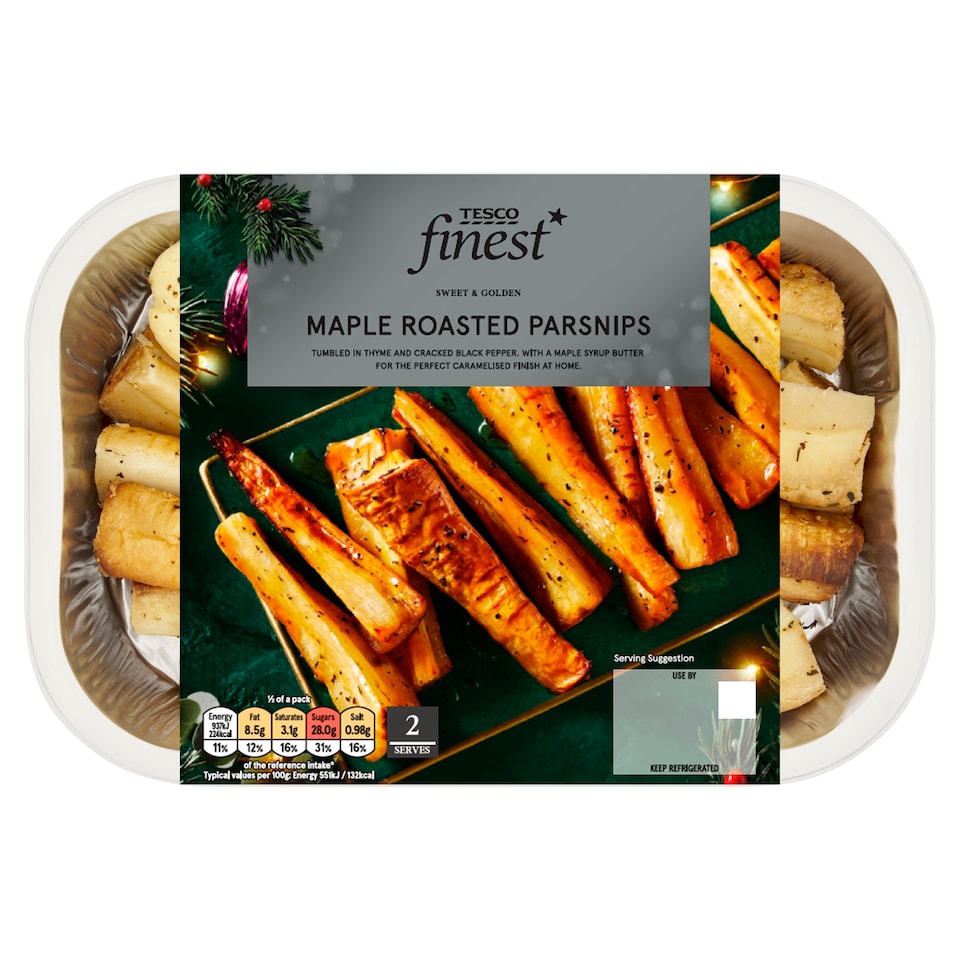 Tesco Finest Maple Roasted Parsnips 400g