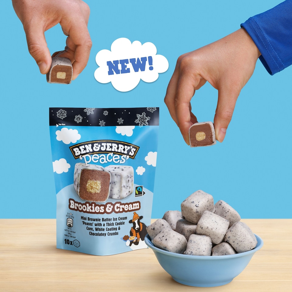 image 1 of Ben & Jerry's Brookies & Cream 'Peaces' 160ml
