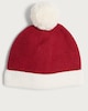 image 2 of F&F Baby 2-Piece Pure Cotton Knitted Onesie and Hat Set in Red