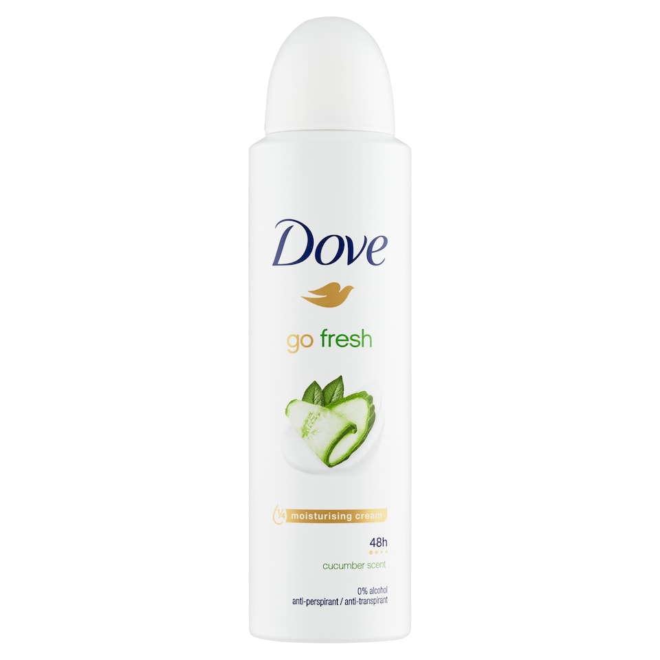 image 1 of Dove Go Fresh Cucumber Scent Antiperspirant Spray 150ml