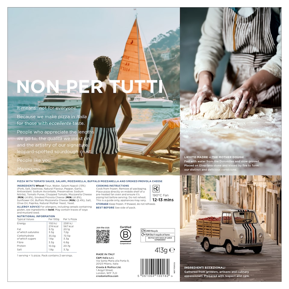 image 1 of Crosta Mollica Salami Napoli Sourdough Pizza 413g