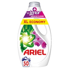 Ariel Tekutý Prací Prostředek, 50 Praní, + Touch Of Lenor Amethyst Flower