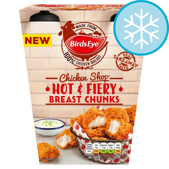 Birds Eye Hot & Fiery Chicken Breast Chunks 350G Tesco Groceries