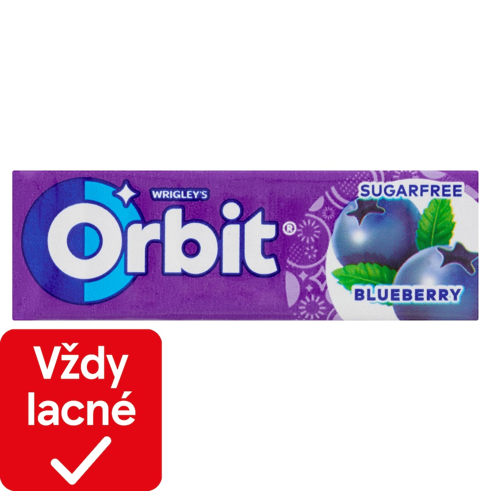 obrázok 1 z Wrigley's Orbit Blueberry žuvačka bez cukru s čučoriedkovou príchuťou 10 ks 14 g