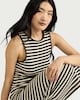 image 2 of F&F Textured Striped Maxi Dress in Multi Brown