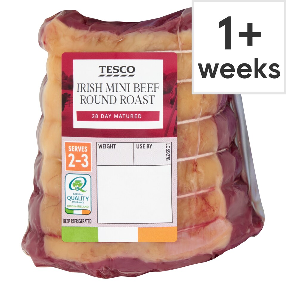 Tesco Irish Mini Beef Round Roast 500G