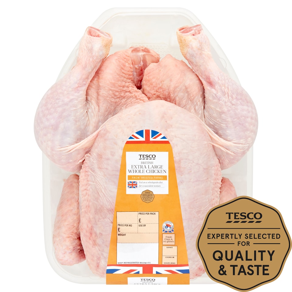 Tesco Whole Chicken Extra Large 1.9Kg - 2.3Kg