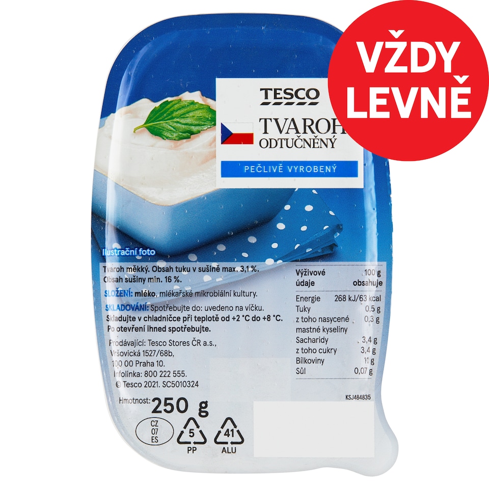 Tesco Degreased Cottage Cheese 250g