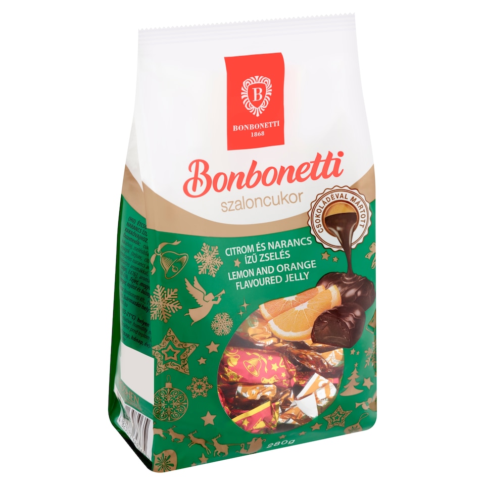 Bonbonetti Lemon and Orange Flavoured Jelly Dessert in Chocolate 280 g