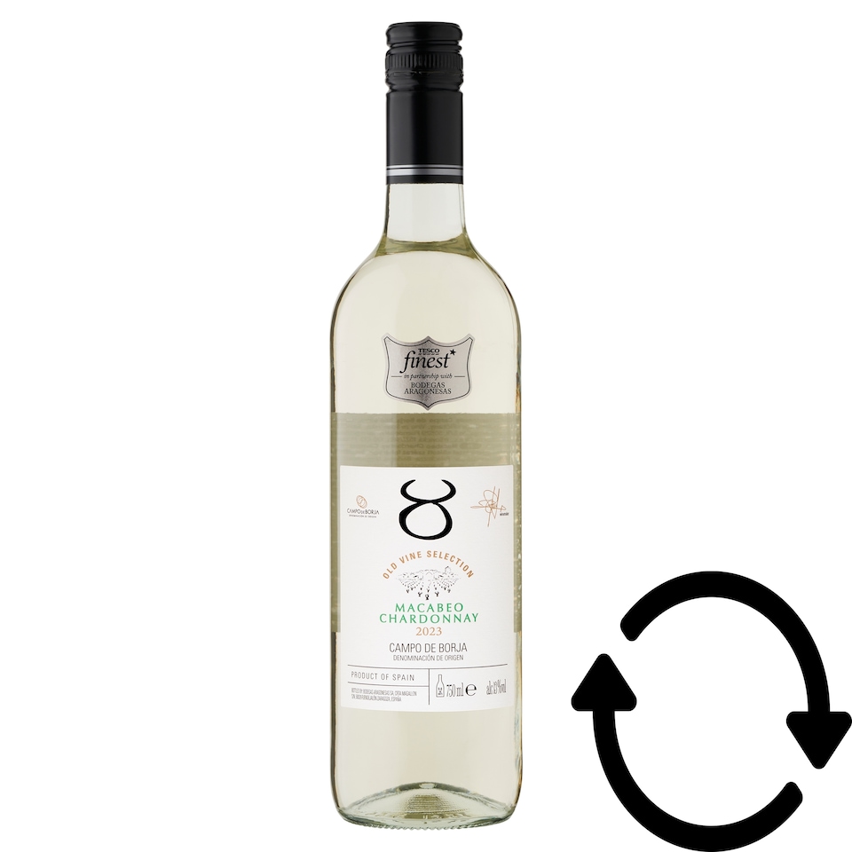 Tesco Finest Macabeo Chardonnay Campo de Borja száraz fehérbor 13% 750 ml