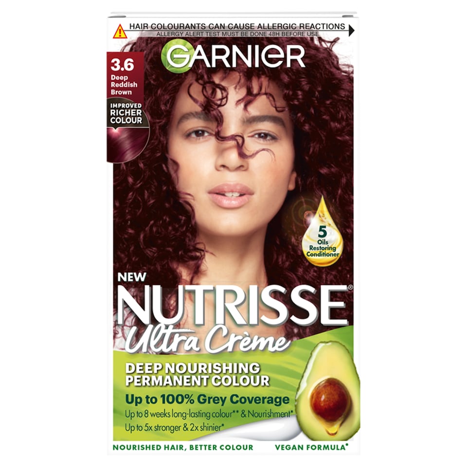 image 1 of Garnier Nutrisse 3.6 Deep Reddish Brown Permanent Hair Dye