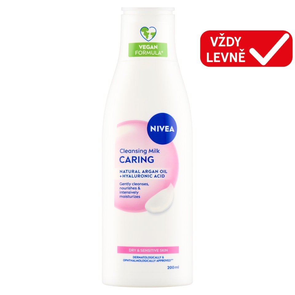 Obrázek 1 pro produkt Nivea Pečující čisticí pleťové mléko pro suchou a citlivou pleť 200ml