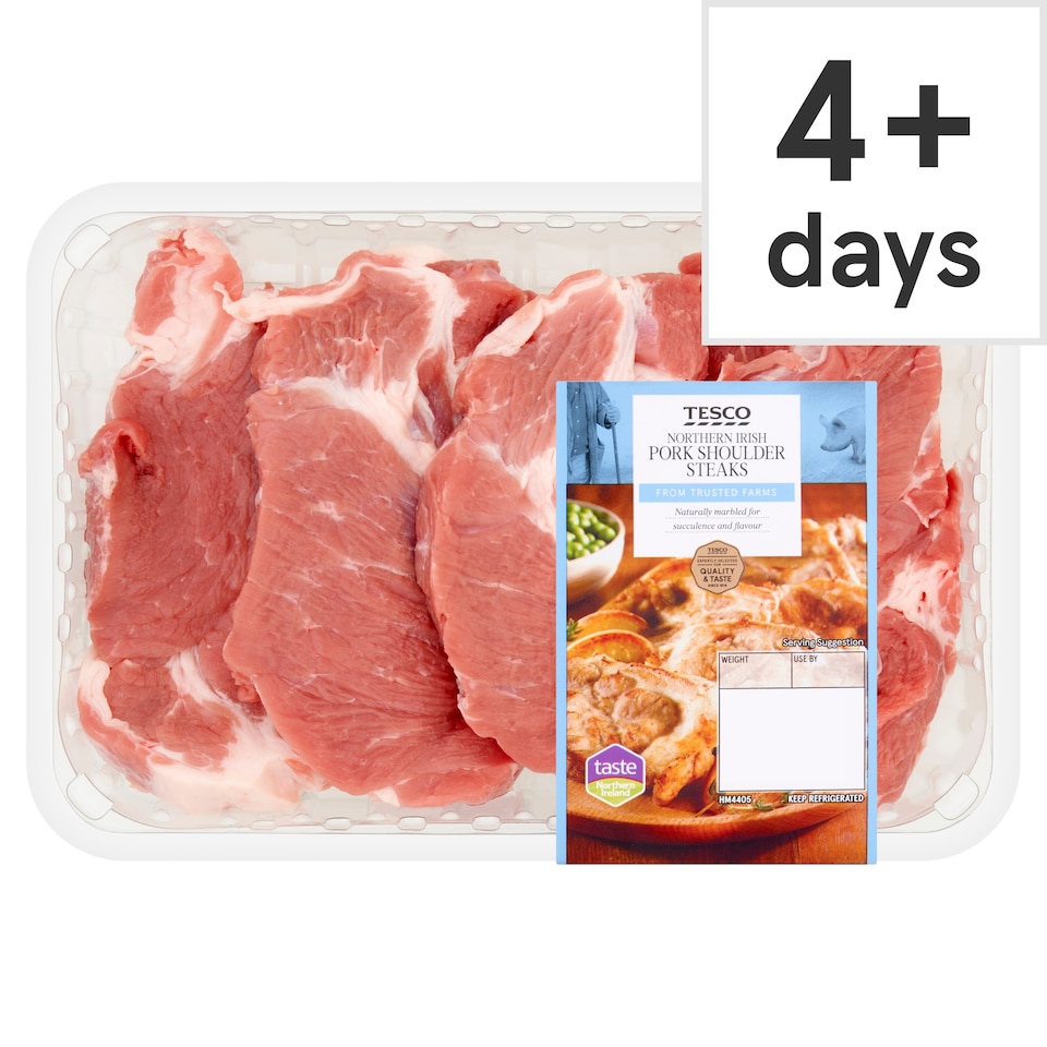 Tesco Northern Irish Pork Shoulder Steaks 700g