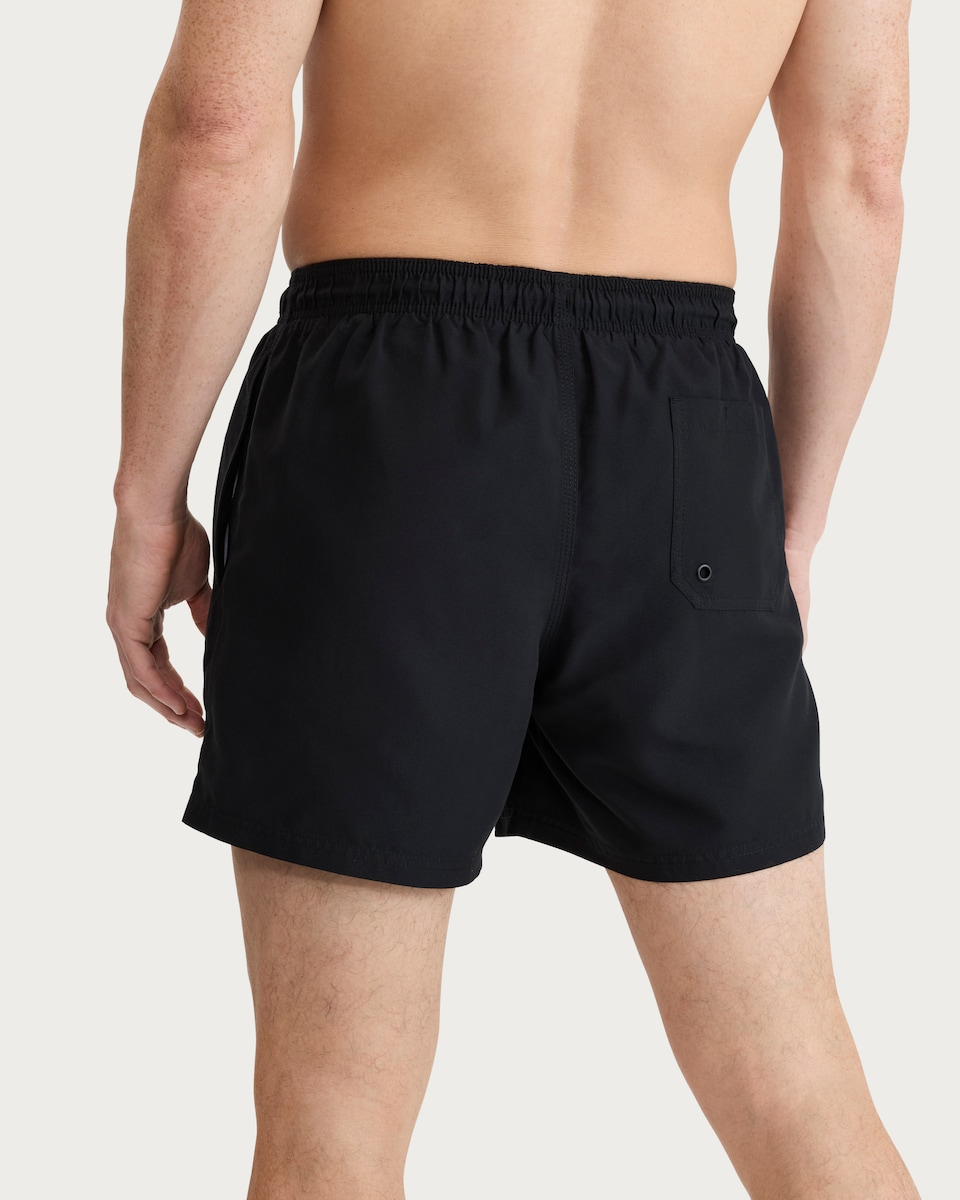 image 1 of F&F Drawstring Lined Swim Shorts in Black