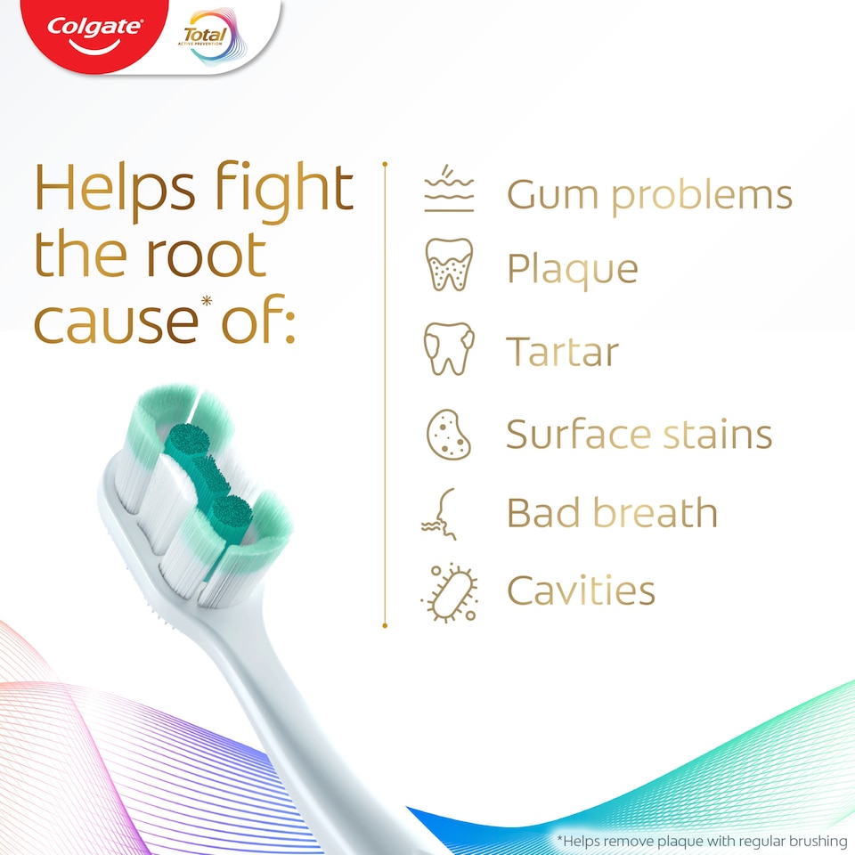 image 1 of Colgate Total Active Prevention Foaming Clean Medium Toothbrush 1 Pack