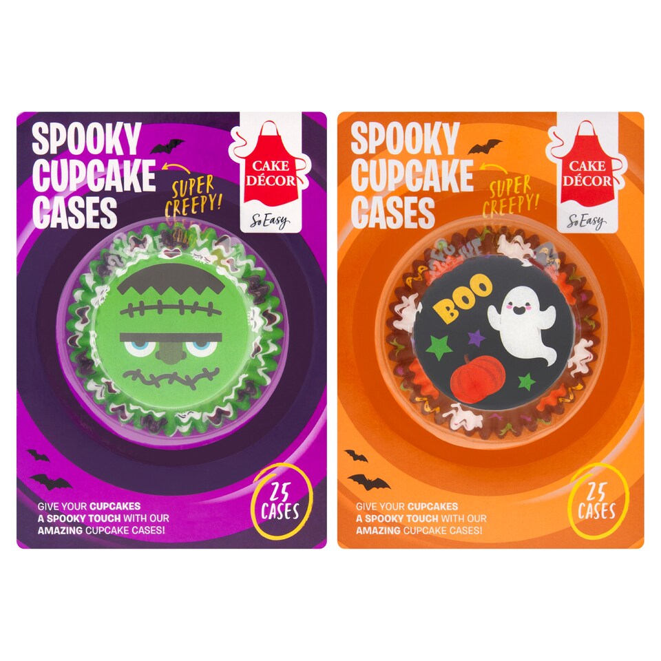 Cake Decor Halloween Cupcakes Case 25Pk