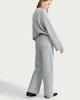 image 3 of F&F Knitted Side Stripe Wide Leg Co-ord Trousers in Grey