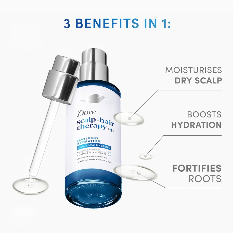 image 1 of Dove Scalp Hair Therapy Soothing Hydration Scalp Serum 45ml