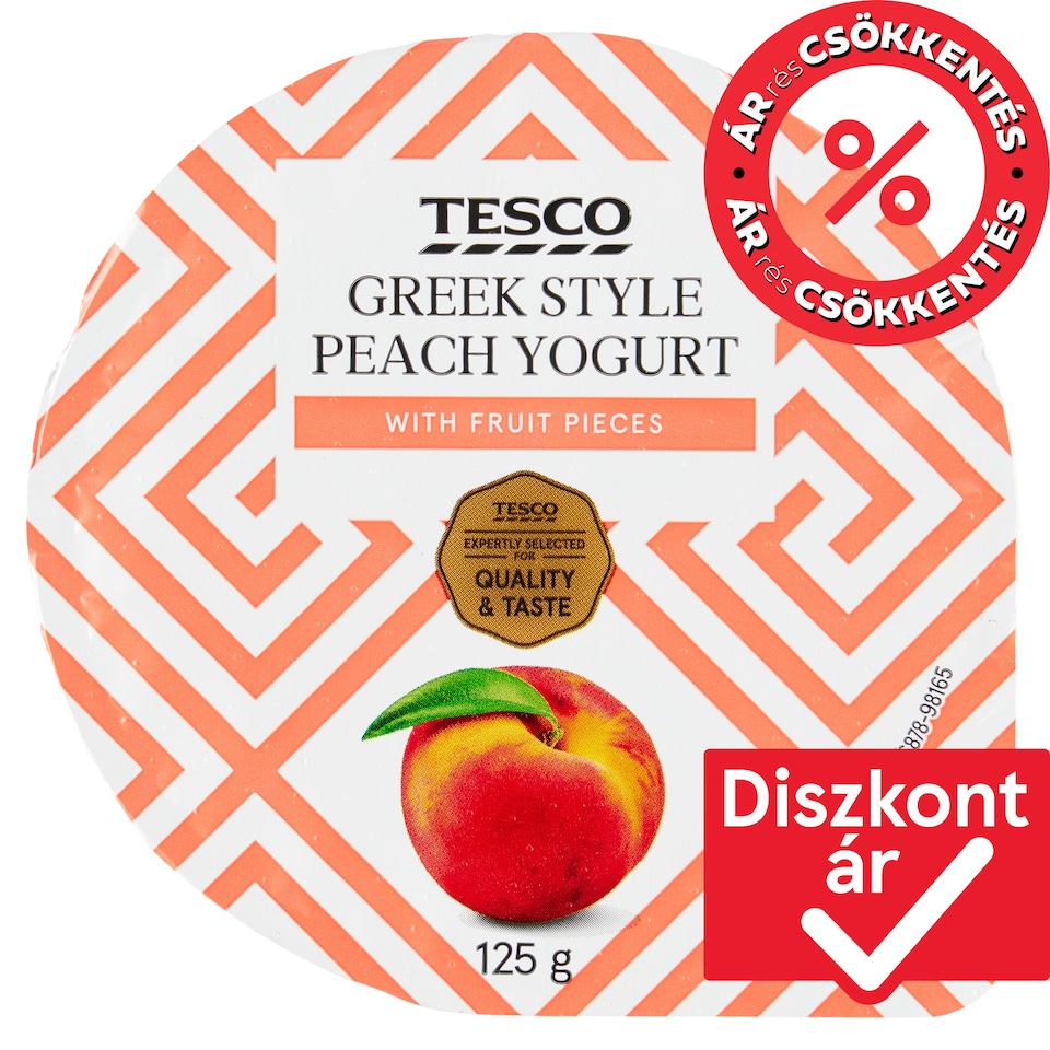 Tesco Greek Style zsíros őszibarackos joghurt 125 g