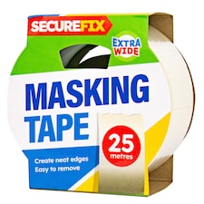 SECUREFIX EXTRA WIDE MASKING TAPE 25M