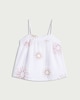 image 4 of F&F Pure Cotton Embroidered Sun Pyjama Camisole Top in Cream