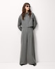 image 2 of F&F Pinstripe Pleated Wide Leg Co-ord Trousers in Grey