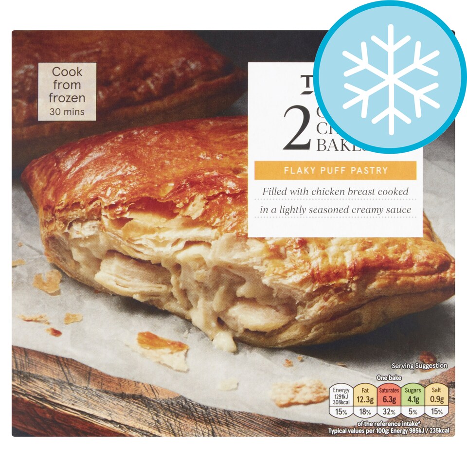 Tesco Creamy Chicken Bakes 2 Pack 280g