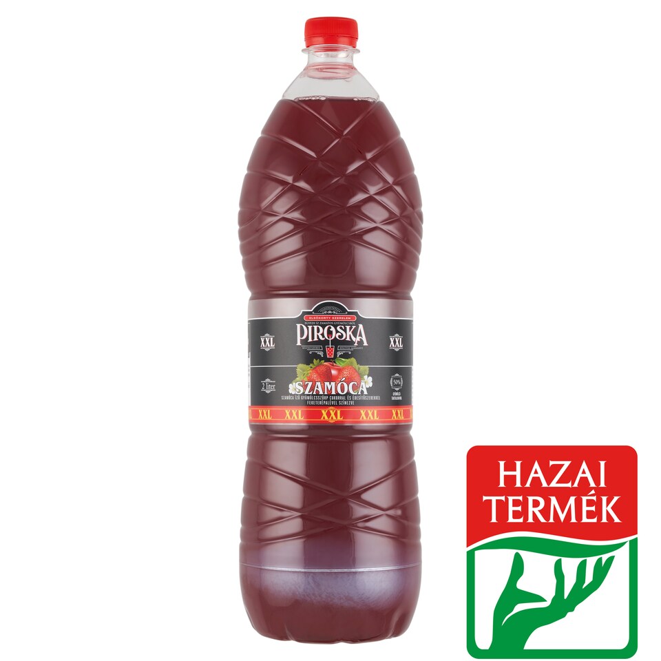 Piroska XXL Strawberry Flavored Fruit Syrup Colored with Black Carrot Juice, Sugar & Sweeteners 2 l