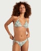image 2 of F&F Paisley Floral Print Triangle Bikini Top in Cream