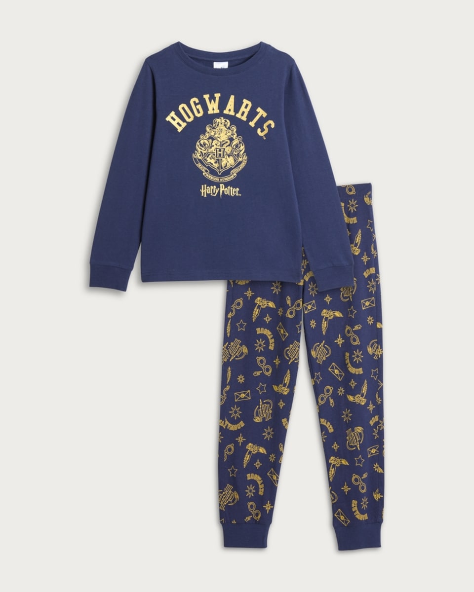 image 1 of Harry Potter Matching Family Christmas Pyjamas in Navy