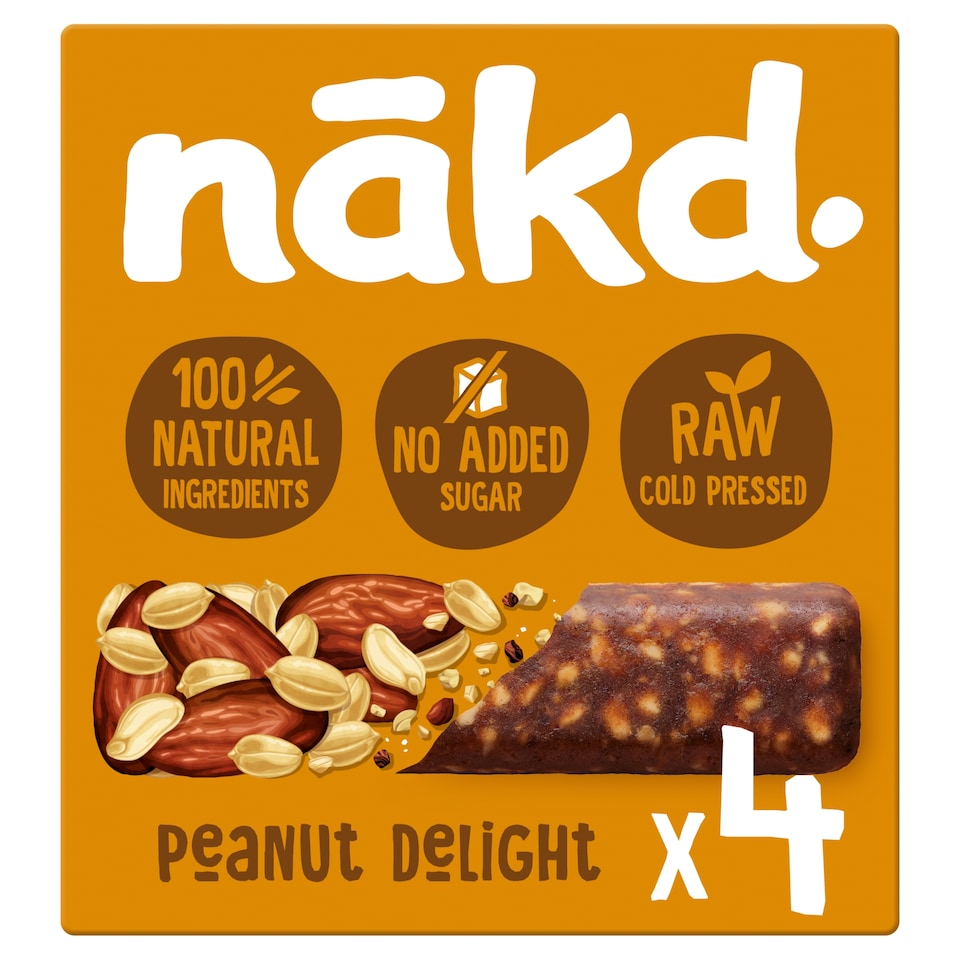 image 1 of Nakd Peanut Delight Raw Fruit & Nut Bar 4x35g
