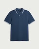 image 4 of F&F Cotton Rich Tipped Short Sleeved Polo Shirt in Teal