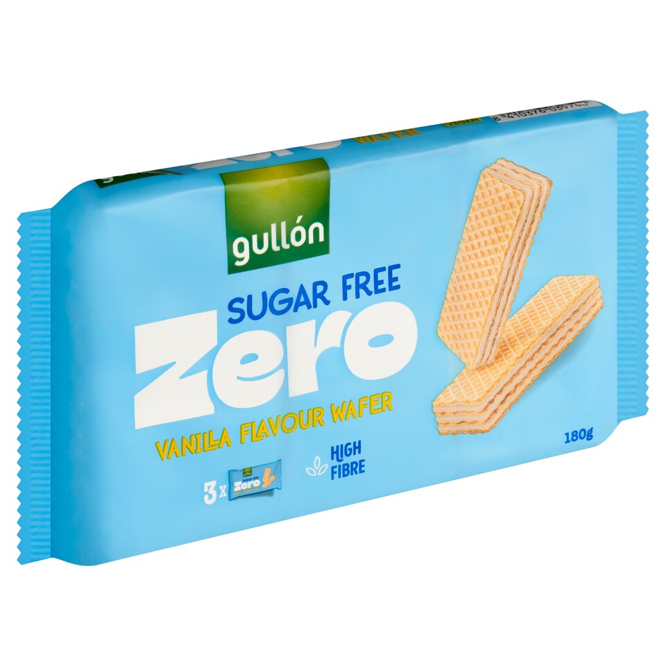 image 1 of Gullón Sugar Free Vanilla Flavour Wafer 3 x 60g (180g)