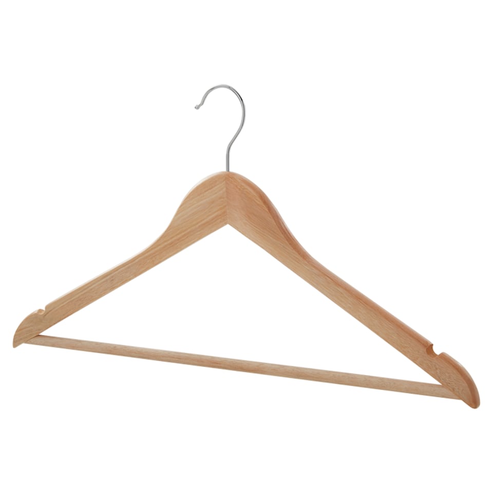 Tesco 10 Pack Wooden Hanger