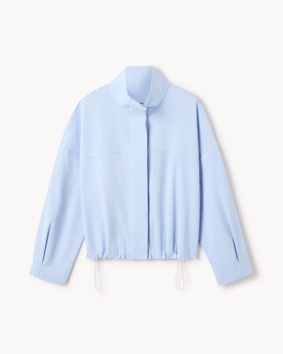 image 1 of F&F Pure Cotton Funnel Neck Jacket in Blue